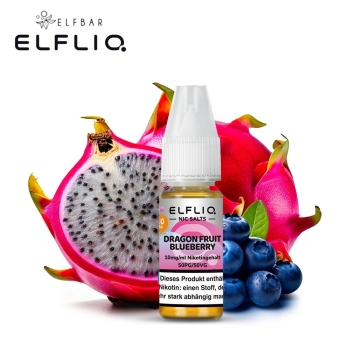 Elfliq Liquid by Elfbar - Dragon Fruit Blueberry - Nic Salt 10mg / 20mg